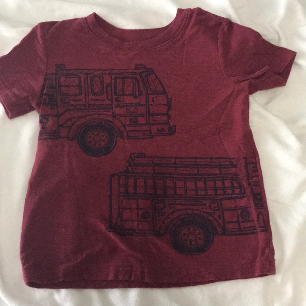 Boys fire truck shirt
